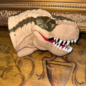 Tree House Kids Dinosaur T-REX Hand Puppet w/ Sounds 8" Long Works RARE